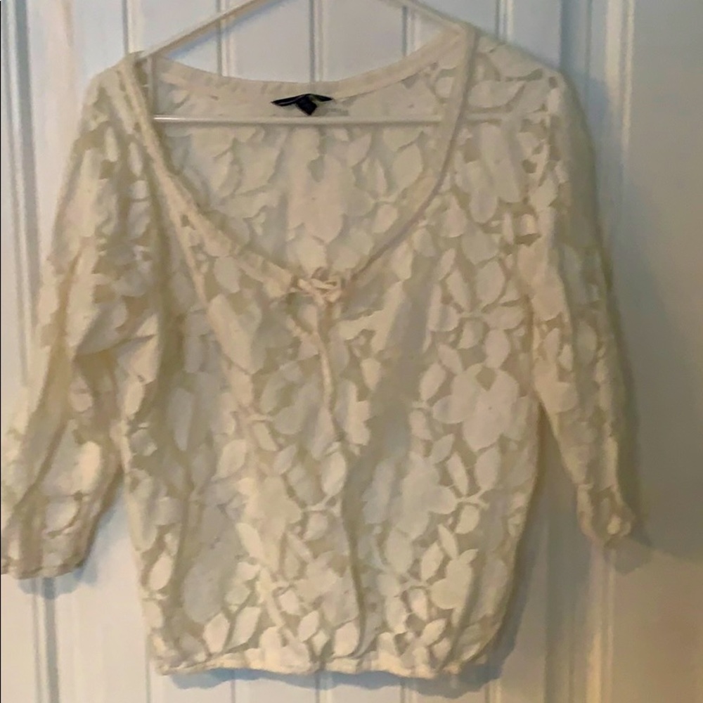 AE Sheer Lace Blouse